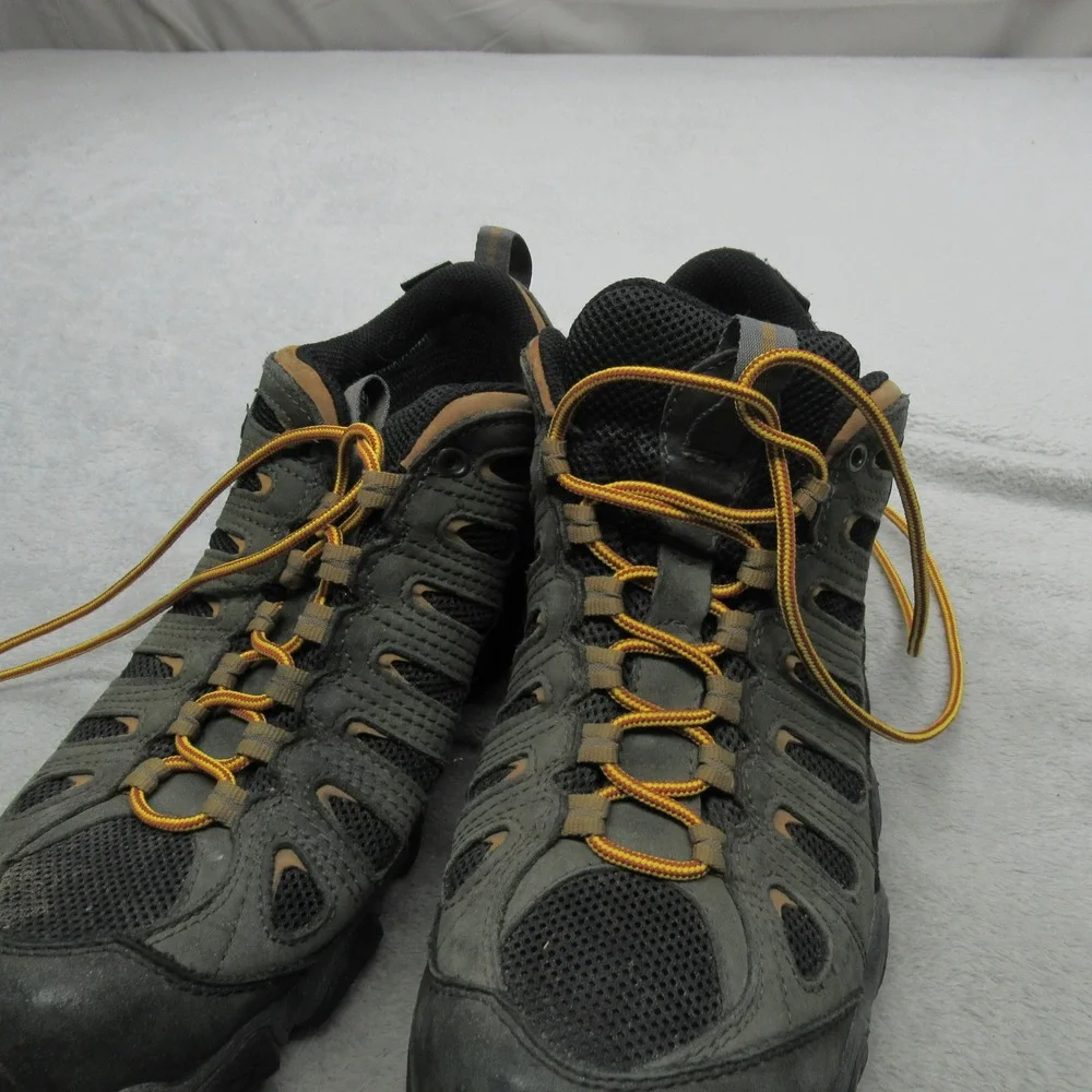 Oboz Men 11.5 Hiking Shoes Green Brown Low Top Walking Athletic Winter Gear‎